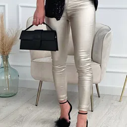 StyleCast Women Silver-Toned Slim Fit High-Rise Regular Trousers-image-46