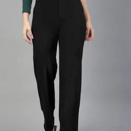 Mehrang Women Relaxed Loose Fit High-Rise Trousers-picture-42