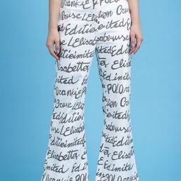 KASSUALLY Women Printed Flared Fit High-Rise Trousers-image-75