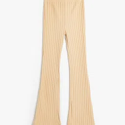 Koton Girls Striped High-Rise Bootcut Trousers-image-51