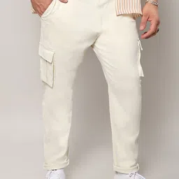 Instafab Plus Men Relaxed Easy Wash Cargos-picture-18