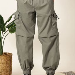 Thomas Scott Men Pure Cotton Comfort Easy Wash Cargos Trousers-picture-15