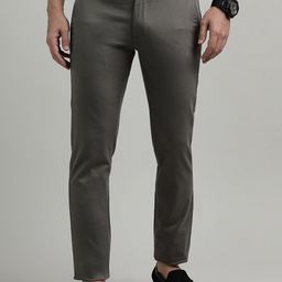 Crocodile Men Tapered Fit Easy Wash Chinos Trousers-image-62