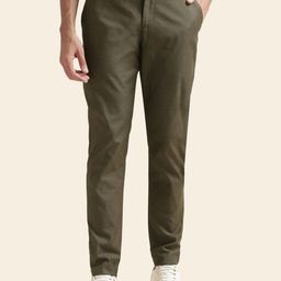 Andamen Men Comfort Easy Wash Regular Fit Mid-Rise Cotton Chinos Trousers-image-27