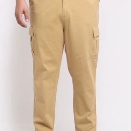 plusS Plus Size Men Khaki Cargo Trousers-picture-28