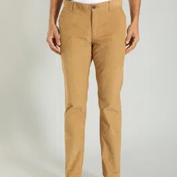 Indian Terrain Men Khaki Kansas Mid-Rise Regular Trousers-image-76