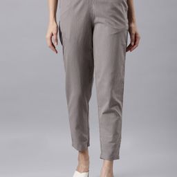 Go Colors Women Comfort Straight Fit Trousers-picture-31