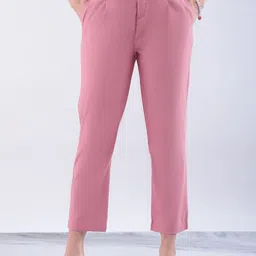 Freehand by The Indian Garage Co Women Straight Fit Cropped Trouser-picture-41