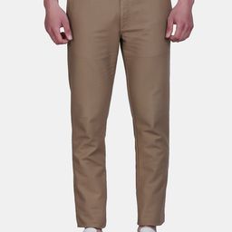 Blackberrys Men Khaki Skinny Fit Casual Trousers-image-100