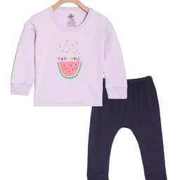 The Mom Store Unisex Kids Graphic Printed Pure Cotton T-Shirt With Trousers-image-68