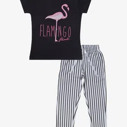 Bodycare Kids Girls Printed T-shirt with Trousers-image-67