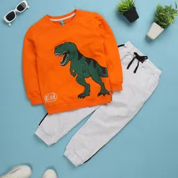 V-Mart Boys Printed Pure Cotton T-shirt with Trousers-image-56
