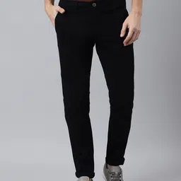 Woods Men Black Chinos Trousers-picture-22