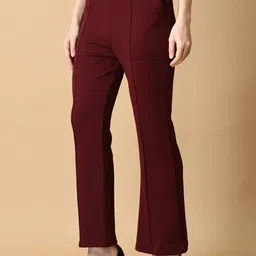 KALINI Women Comfort Flared Wrinkle Free Trouser-image-94
