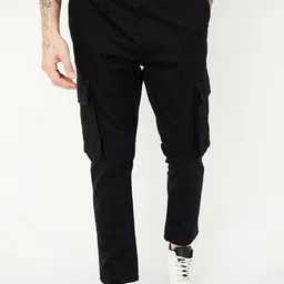 max Men Regular Fit Mid-Rise Cotton Cargos Trouser-image-90