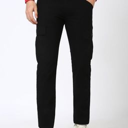 Peter England Casuals Men Mid-Rise Cotton Cargos Trousers-picture-16