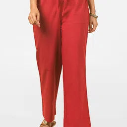 Fabindia Women Cotton Parallel Trousers-picture-8