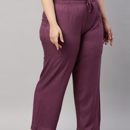 Go Colors Women Purple Trousers-picture-7