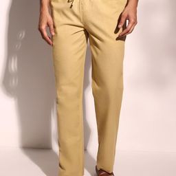 Fabindia Men Regular Fit Chinos Trousers-image-16