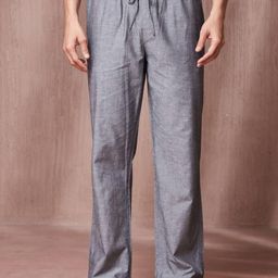 Fabindia Men Cotton Mid-Rise Relaxed Fit Trousers-image-87
