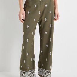 Koton Women Embroidered Parallel Trousers-image-3