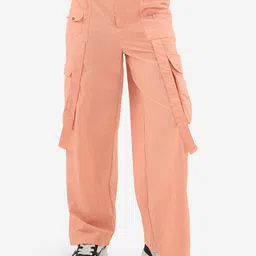 The Souled Store Women Mid-Rise Loose Fit Trousers-picture-15