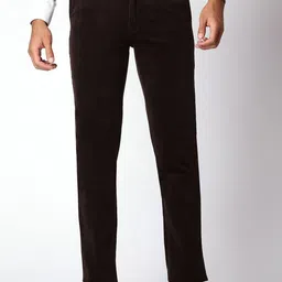 Mark Leute Men Mid-Rise Cotton Corduroy Formal Trousers-image-78