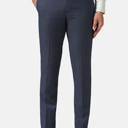 Blackberrys Men Checked Classic Slim Fit Low-Rise Trousers-image-95