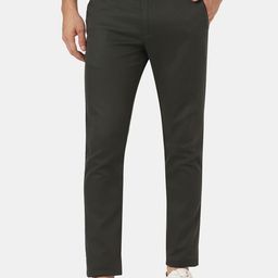 Blackberrys Men Green Skinny Fit Low-Rise Trousers-image-75