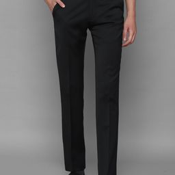Louis Philippe Men Black Regular Fit Solid Trousers-image-44
