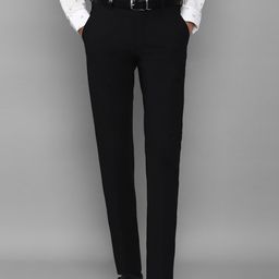 Louis Philippe Men Black Slim Fit Formal Trousers-picture-36