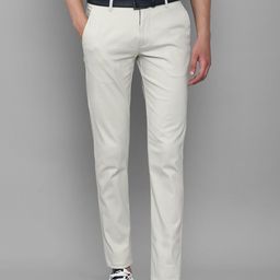 Louis Philippe Sport Men Cream-Coloured Slim Fit Chinos Trouser-image-80