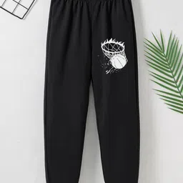 StyleCast Girls Black Conversational Printed Original Jogger-image-19