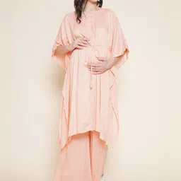 Mine4Nine Flared Sleeves Maternity Kaftan Kurta with Palazzos-47