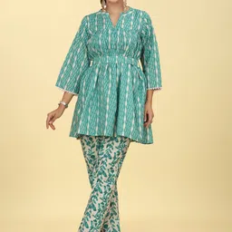 ODD BY chansi TRENDZ Printed Tunic With Trousers-picture-16