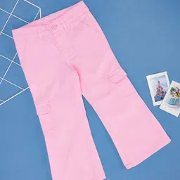 Pantaloons Junior Girls Mid-Rise Flared Cotton Trousers-picture-35