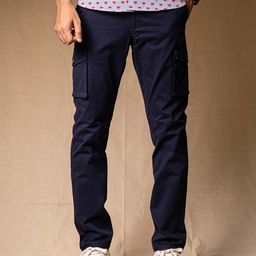 URBARO Men Smart Cotton Regular Fit Cargos Trousers-picture-38