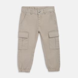Chicco Infant Boys Beige Comfort Fit Cotton Cargo Trousers-picture-33