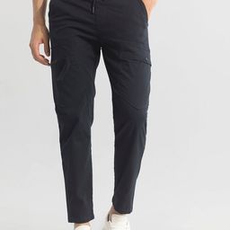 Snitch Men Smart Slim Fit Cargos Trouser-image-27