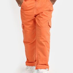 V-Mart Boys Orange Mid-Rise Cargos Trousers-image-24