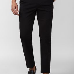 Peter England Men Black Slim Fit Causal Trousers-image-79