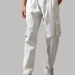 Mad Over Print Men Relaxed Loose Fit Mid-Rise Cotton Cargos-image-12