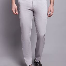 Cantabil Men Comfort Mid-Rise Cotton Chinos Trousers-picture-31