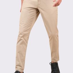 MERCHANT MARINE Men Khaki Slim Fit Chinos Trousers-image-80