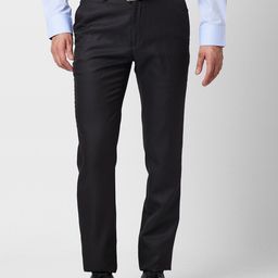Raymond Men Mid-Rise Slim Fit Self-Design Formal Trousers-image-10