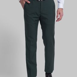 Raymond Men Textured Self Design Slim Fit Formal Trousers-image-74