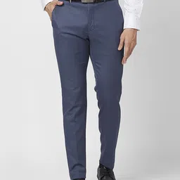 Park Avenue Men Self Design Textured Neo Fit Formal Trousers-image-9