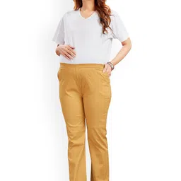 mama & bebe Women Comfort Mom Fit High-Rise Easy Wash Maternity Trousers-picture-21