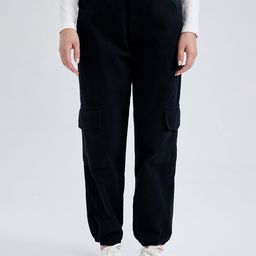 DeFacto Women Regular Fit Mid-Rise Pure Cotton Cargos-image-97