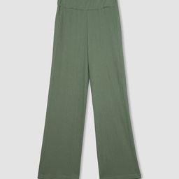 DeFacto Women Regular Fit Mid Rise Cotton Regular Trouser-image-18